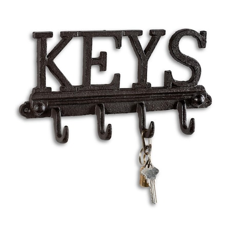 Pisos 10.5 in. Keys Wall Hook, Dark Brown PI2451606